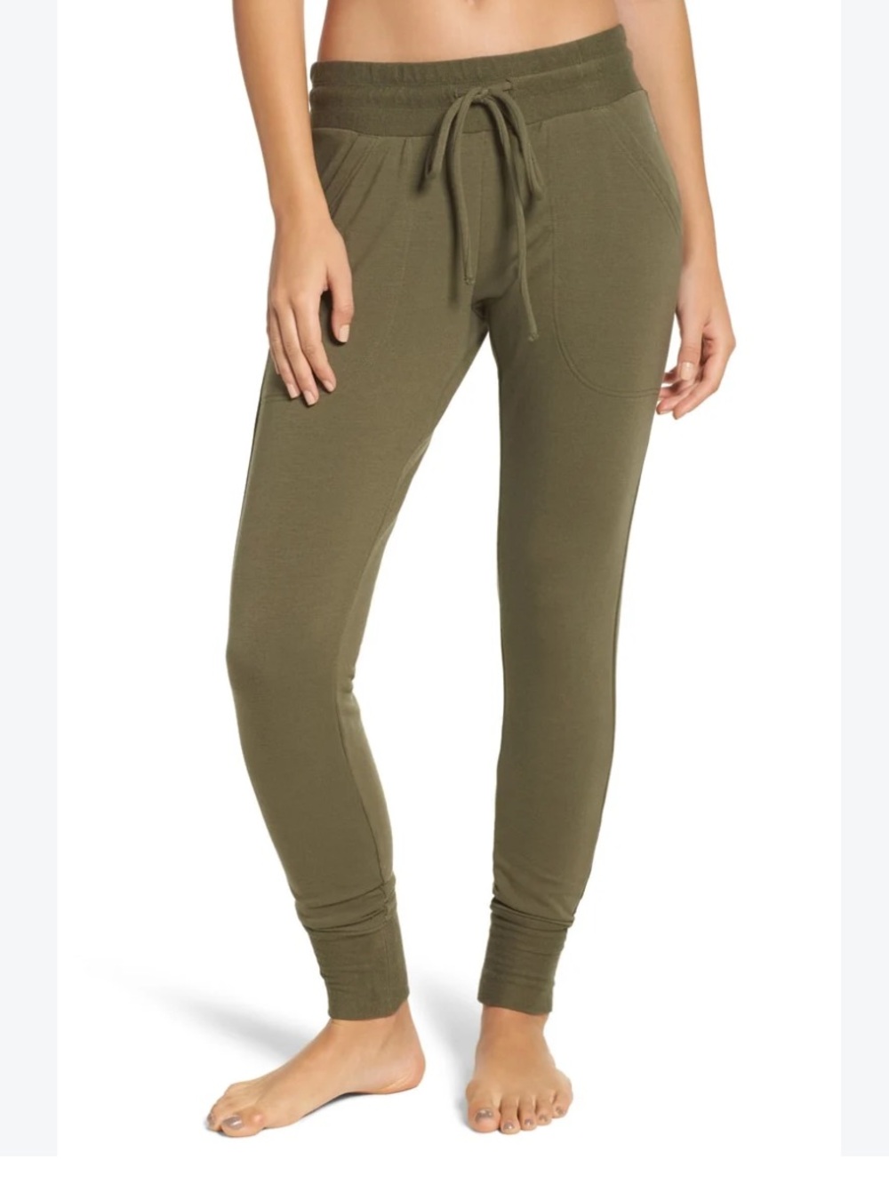 Free People Olive Drawstring Joggers
